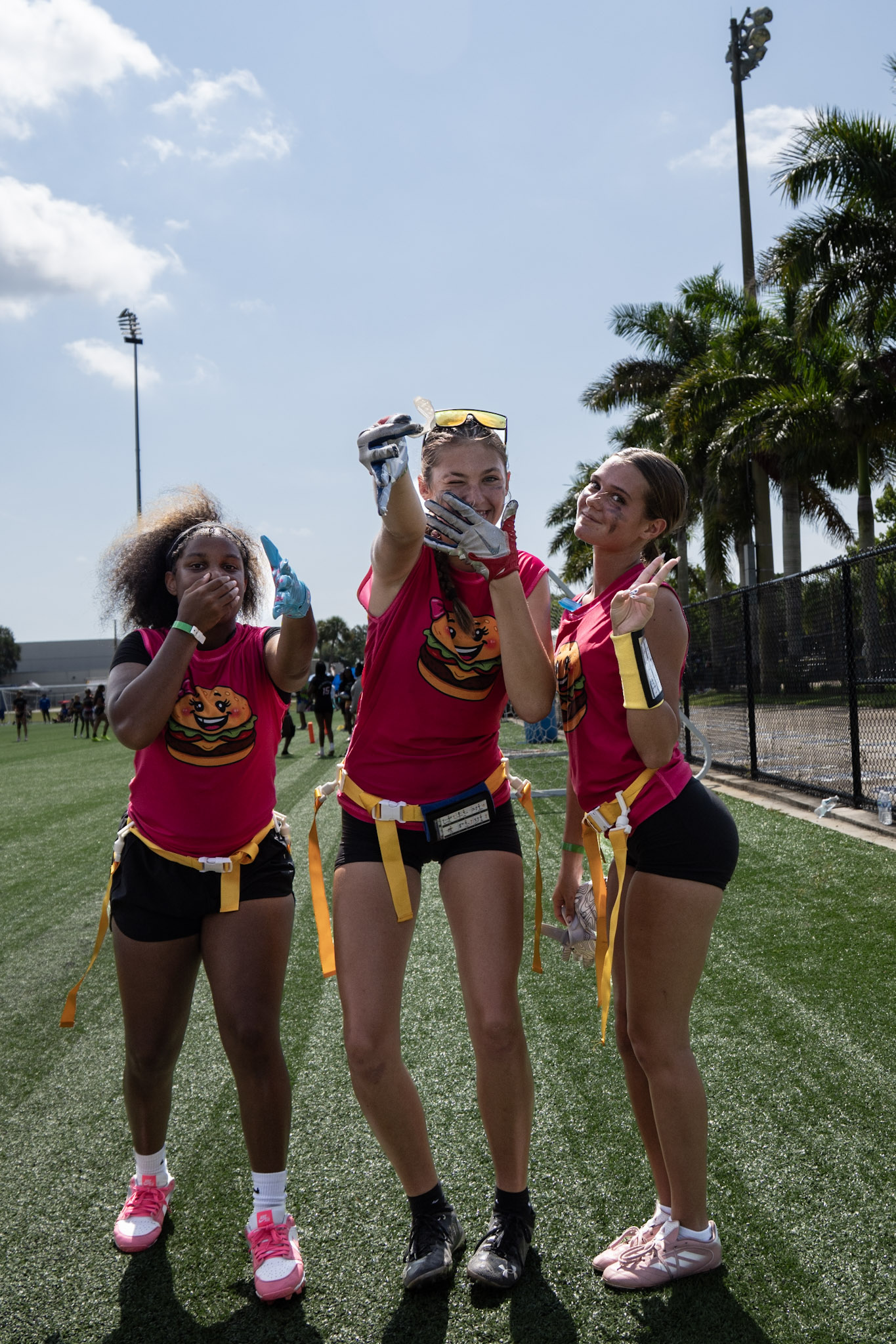Three Burger Girlz players posing together